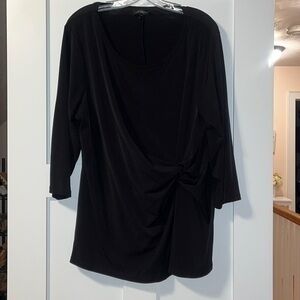Tie front, Lane Bryant shirt with three-quarter length sleeves